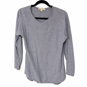 Michael Kors Gray Long Sleeve Knit Top | Size Medium